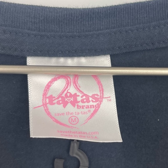 Save The Tatas Rhinestone Shirt Size Medium NWT Breast Cancer - Picture 3 of 8